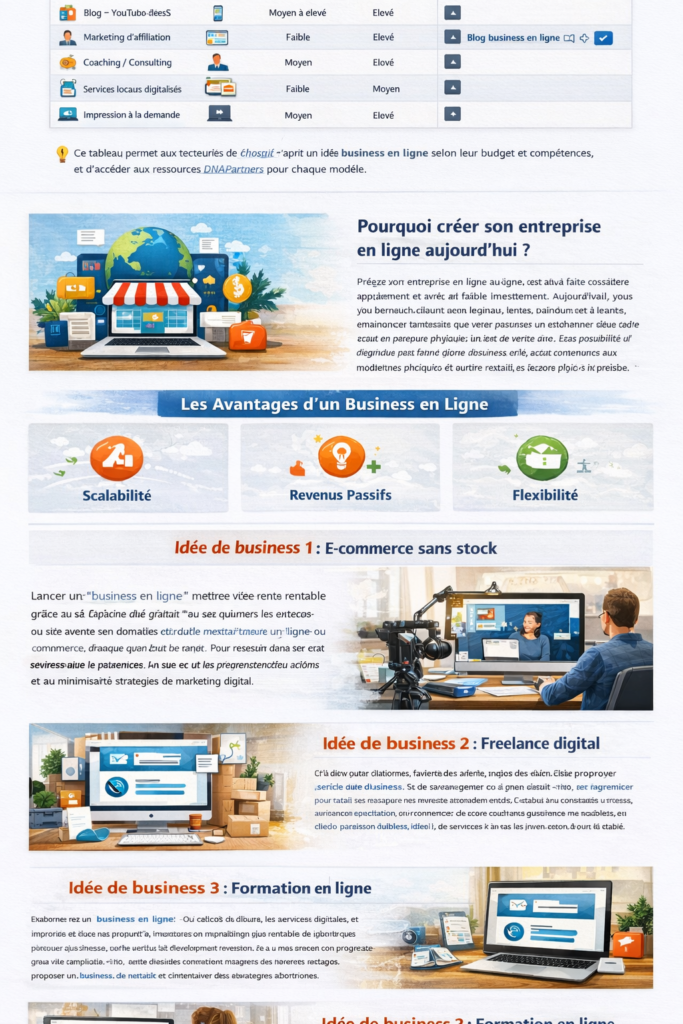 Créer un business rentable en ligne
