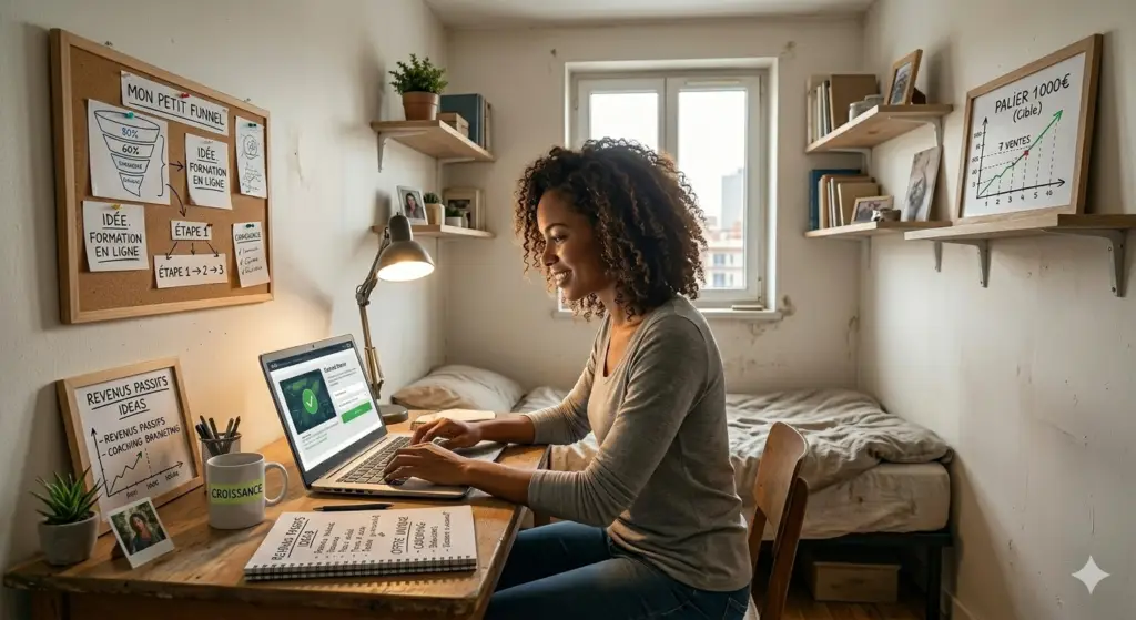 Entrepreuneuse motivée et inspiré par sa vie